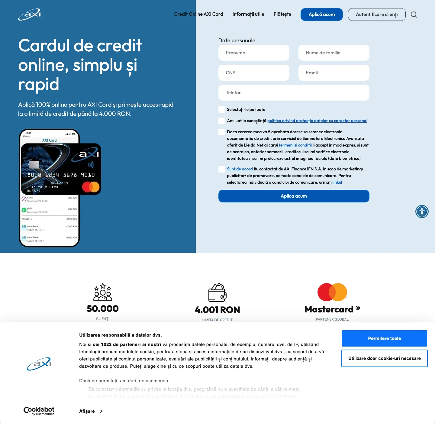 Calculatorul public AXI Card, verificat pentru recenzie