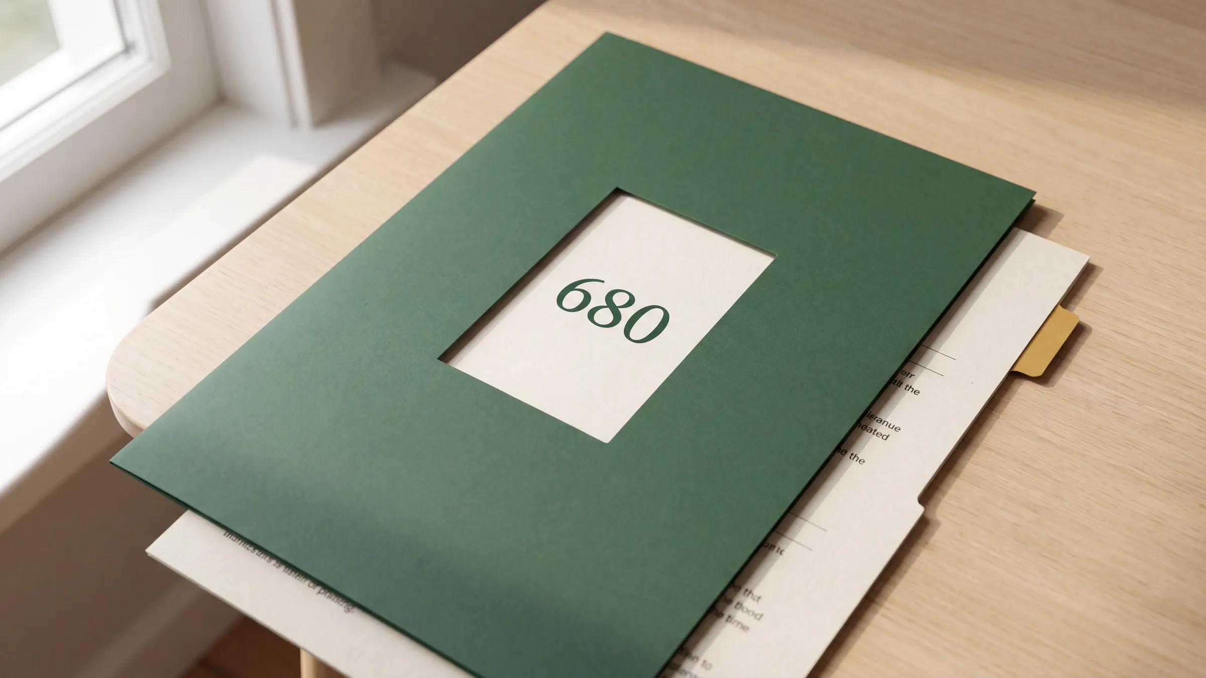 Un decupaj dezvăluie scorul ilustrativ 680, dar ascunde restul documentului financiar