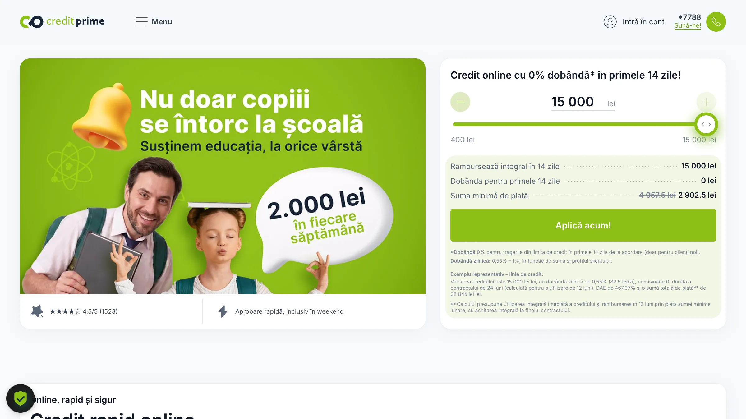 Calculatorul public CreditPrime, verificat pentru recenzie