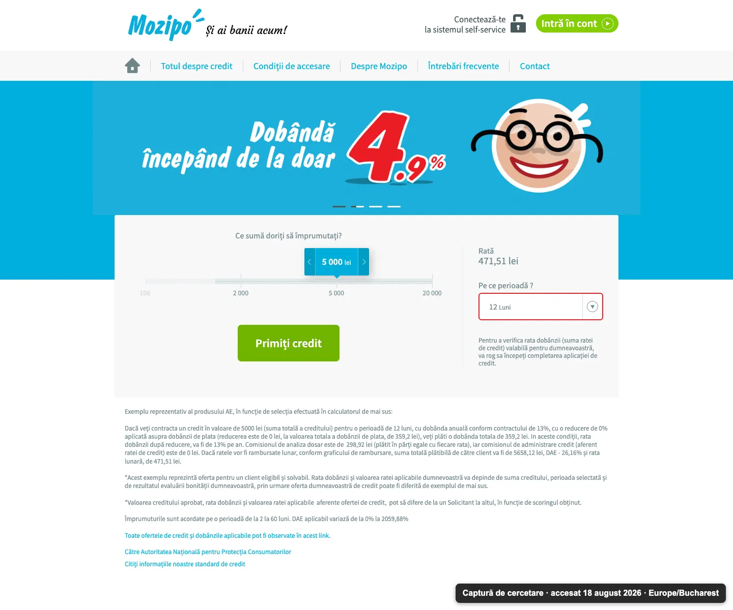 Calculatorul public Mozipo, verificat pentru recenzie