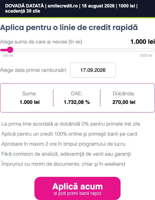 Calculatorul public SmileCredit, verificat pentru recenzie
